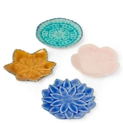 Leaf & Flower 4.75" Plate Set