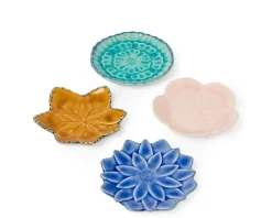Leaf & Flower 4.75" Plate Set