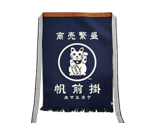 Maekake Canvas Apron - Fortune Cat