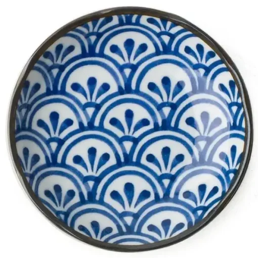 Monyou 4.5" Hana Seigaiha Plate