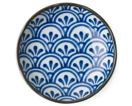 Monyou 4.5" Hana Seigaiha Plate