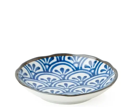 Monyou 4.5" Hana Seigaiha Plate