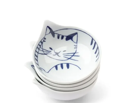 Nekotori Cat Bowl 3.75" Set/4