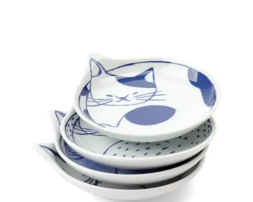 Nekotori Cat Plate 4.25" Set/4