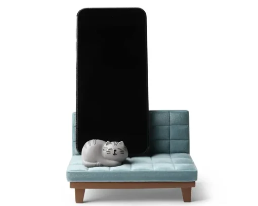 Phone Stand Cat On Sofa Blue