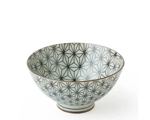 Retro Black & White 4.5" Rice Bowl Set