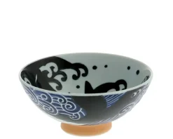 Rice Bowl Blue Whale Waves (Xl) 5-3/4