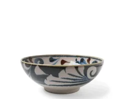Rustic Blue Vines 8.5" Shallow Bowl