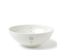 Satin White Dots 8-3/8" Bowl