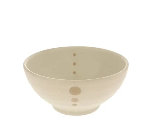 Satin White Dots 7-1/4" Bowl