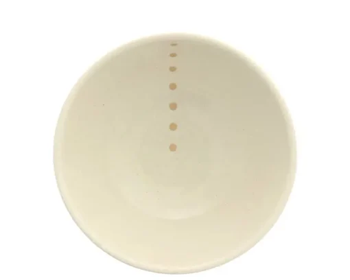 Satin White Dots 7-1/4" Bowl