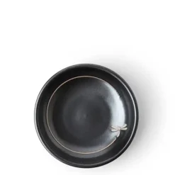 Sauce Dish 3-3/4" Black Dragonfly Flight