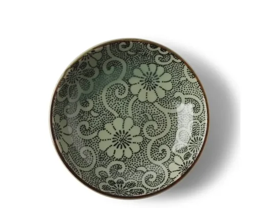 Sauce Dish 3-5/8" Indigo Mums