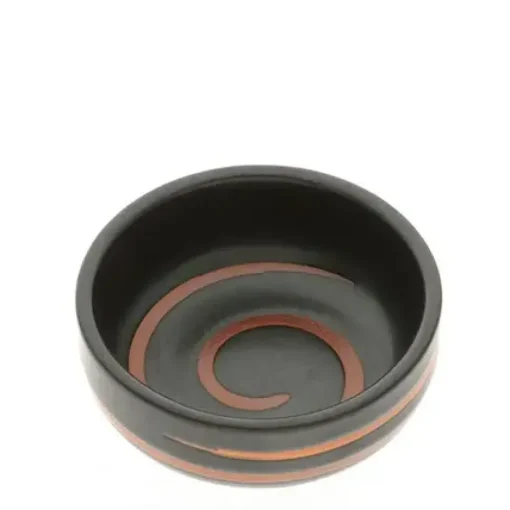 Sauce Dish Black Caramel Swirl