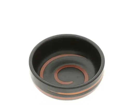 Sauce Dish Black Caramel Swirl