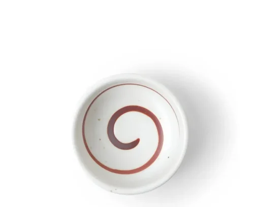 Sauce Dish White Caramel Swirl