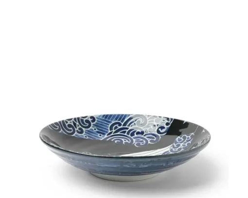 Shallow Bowl Blue Whale Waves 8-1/2"