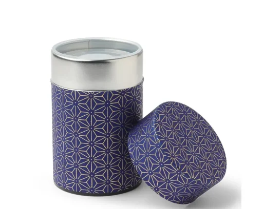 Tea Canister Purple/Gold Hemp