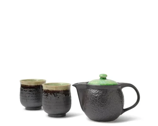Tea Set Bronze Jade