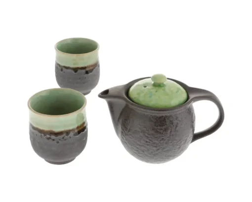 Tea Set Bronze Jade