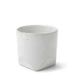 Teacup Faceted White