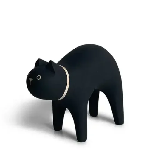 T-Lab Wooden Animal - Cat Black