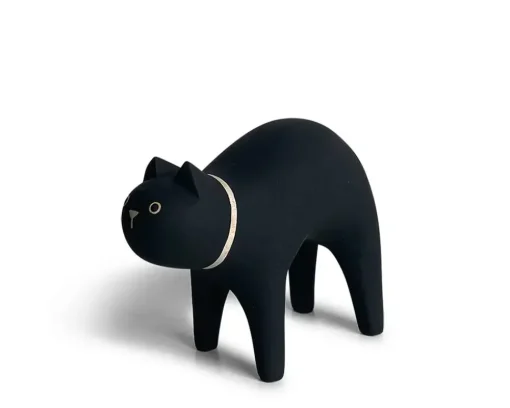 T-Lab Wooden Animal - Cat Black