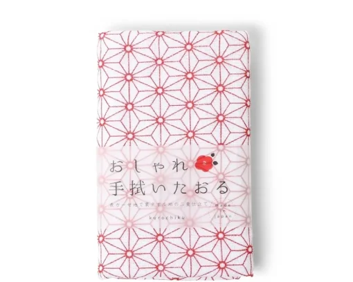 Towel Red Asanoha