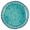Turquoise Blue Flower 4.75" Plate