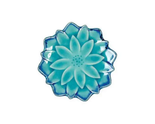 Turquoise Blue Mum 4.75" Plate
