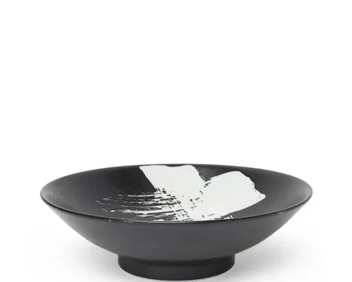 White Brush Stroke 9.75" Serving Bowl